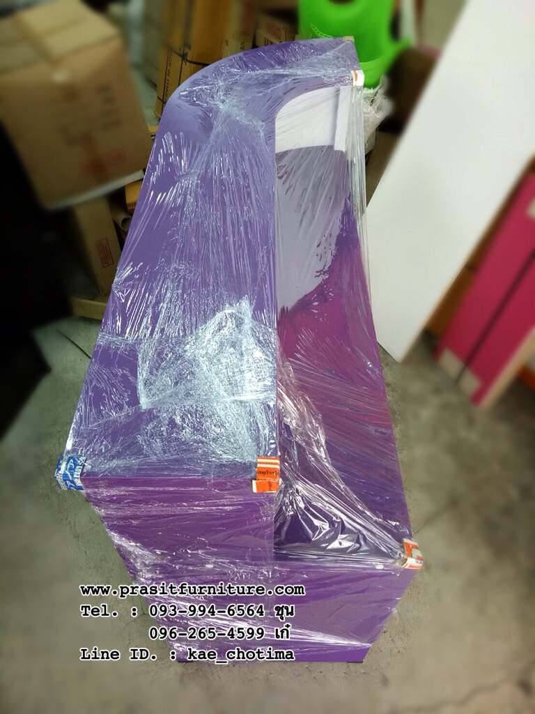 โต๊ะเคาเตอร์โค้ง 3 ลิ้นชักแนวตั้ง