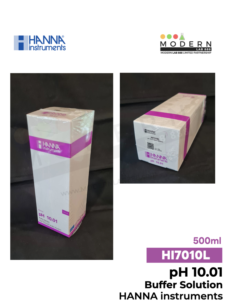 HI7010L pH 10.01 Buffer Solution, HANNA, 500ml