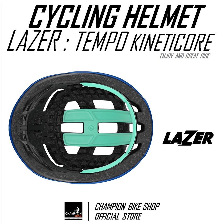 หมวกจักรยาน LAZER : TEMPO KINETICORE BIKE HELMET สีน้ำเงิน