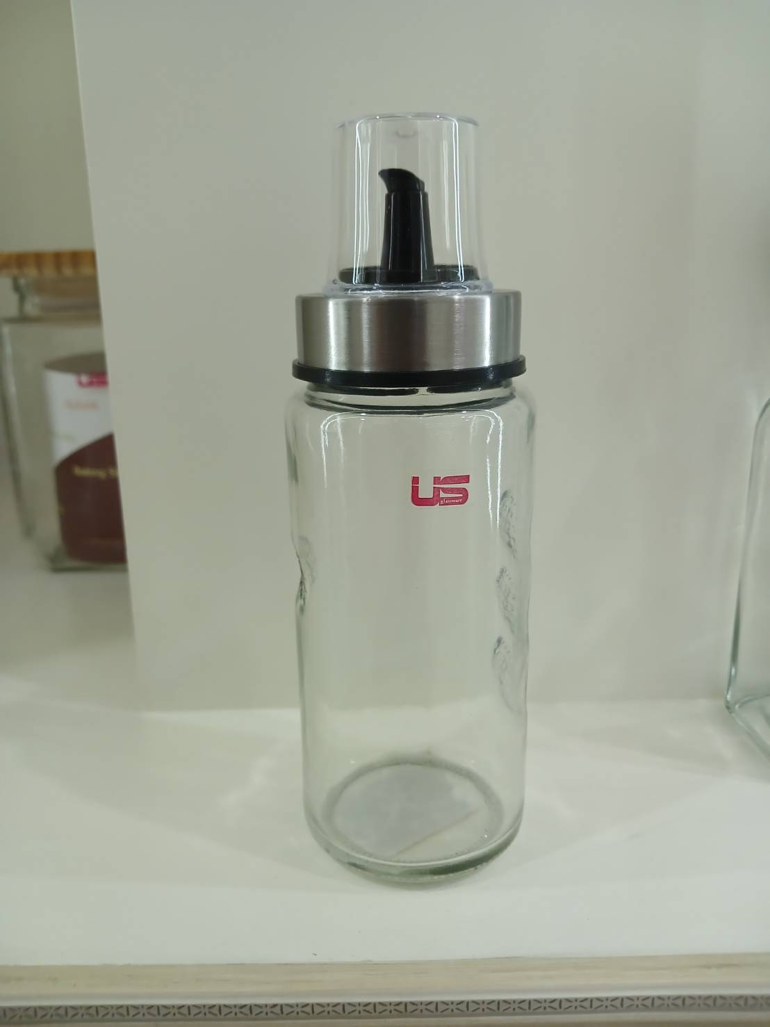 US ขวดแก้วใส่ซอส ขวดซอส ทรงสูง มีฝาปิด 7.5 ออนซ์ (TP-610)