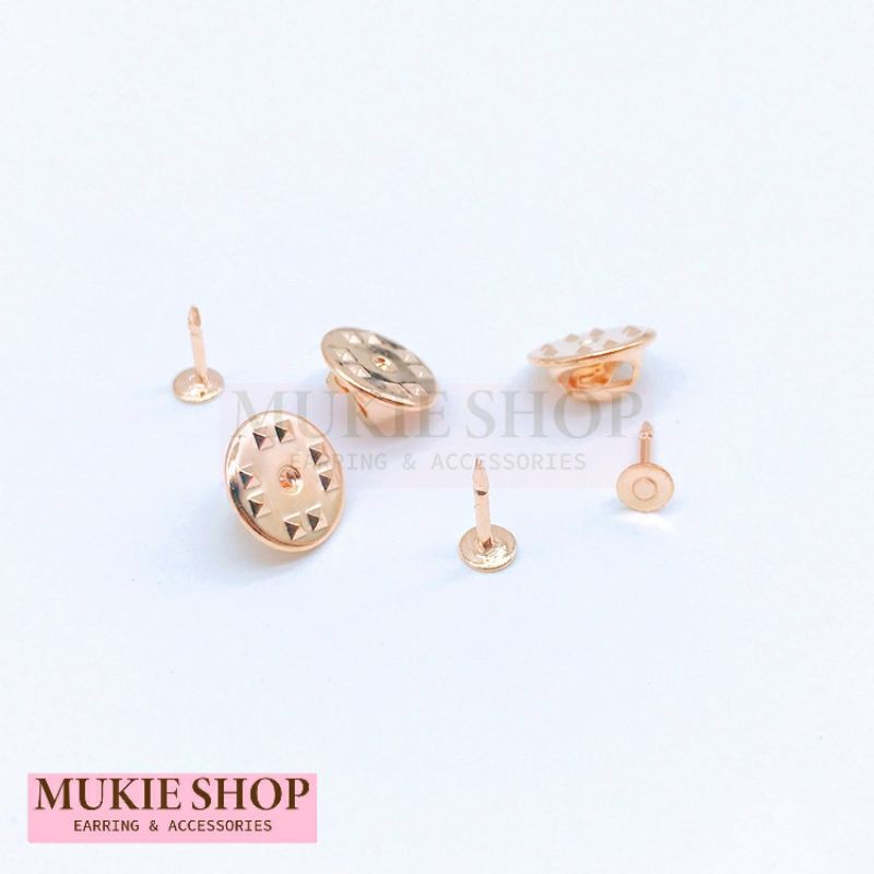 DIY ชุด เข็มกลัด (ทับหลัง+ก้านเข็ม) <ไม่แพ้ไม่คัน นิเกิลฟรี> แพ็ค 20,50,100 ชุด