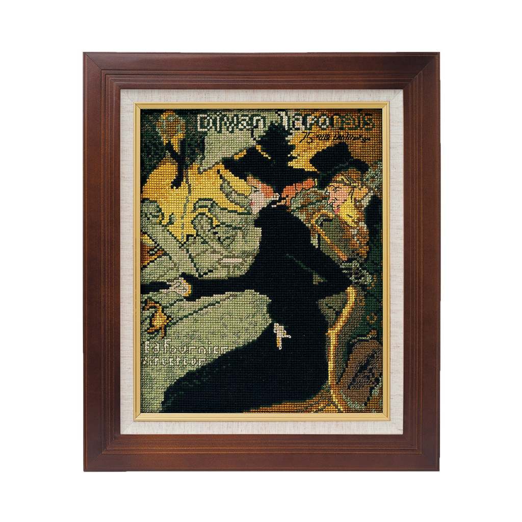 Olympus Art Gallery Cross Stitch Kit ชุดปักครอสติส Le Divan Japonais by Toulouse-Lautrec (No.7032)