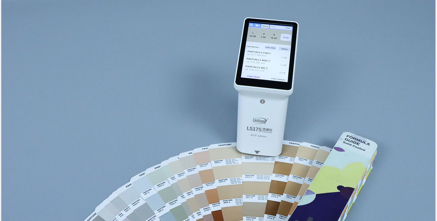 Linshang LS175, 45/0 Colorimeter with 20mm Aperture Colorimeter Fabric Color Checker, Colorchecker LS175 45°/0° Touch Screen Large Measuring Aperture 20mm Food APP PC Software,