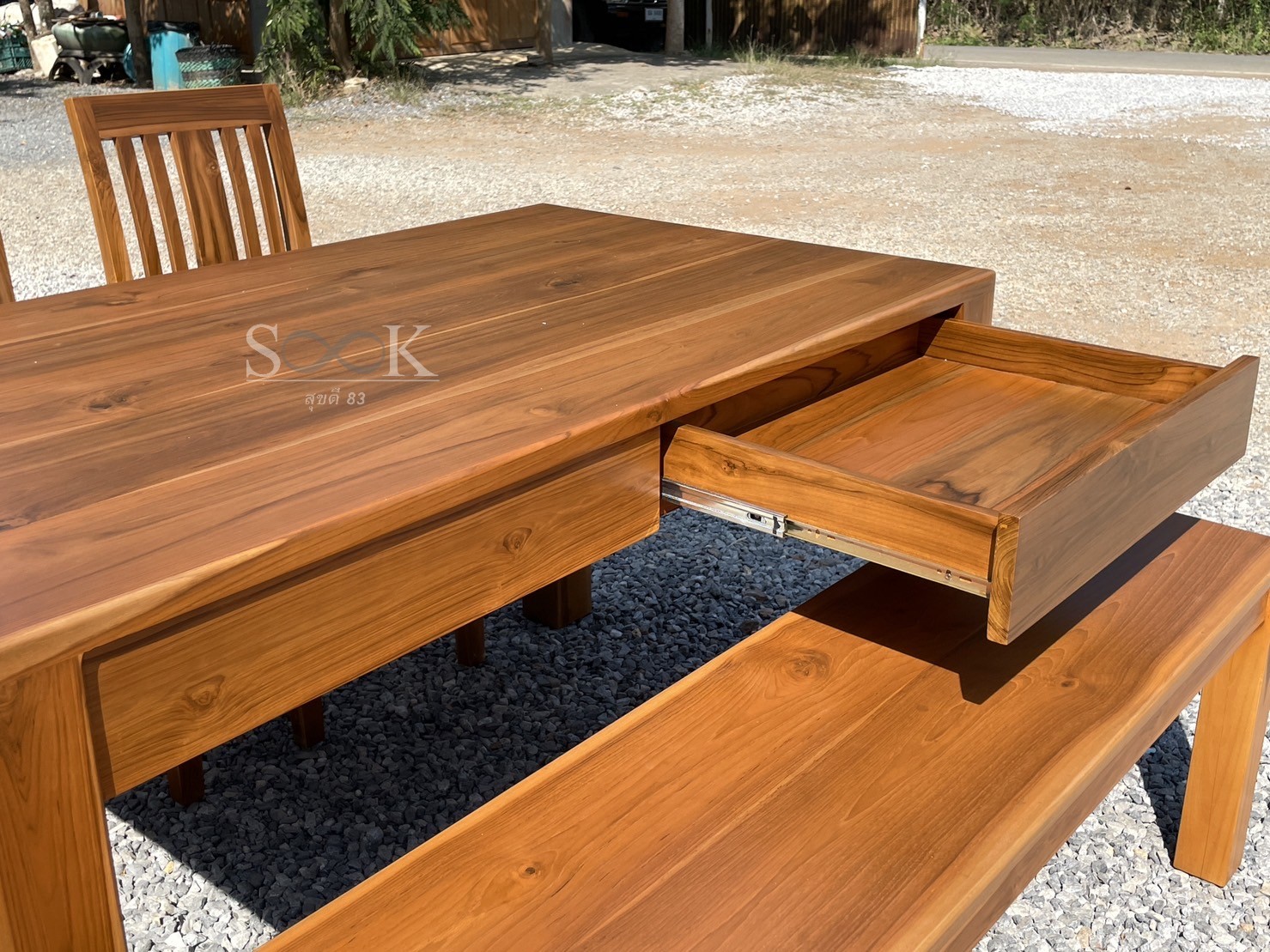 ชุดโต๊ะขาตรงมีลิ้นชักเก้าอี้เจ้าหญิง