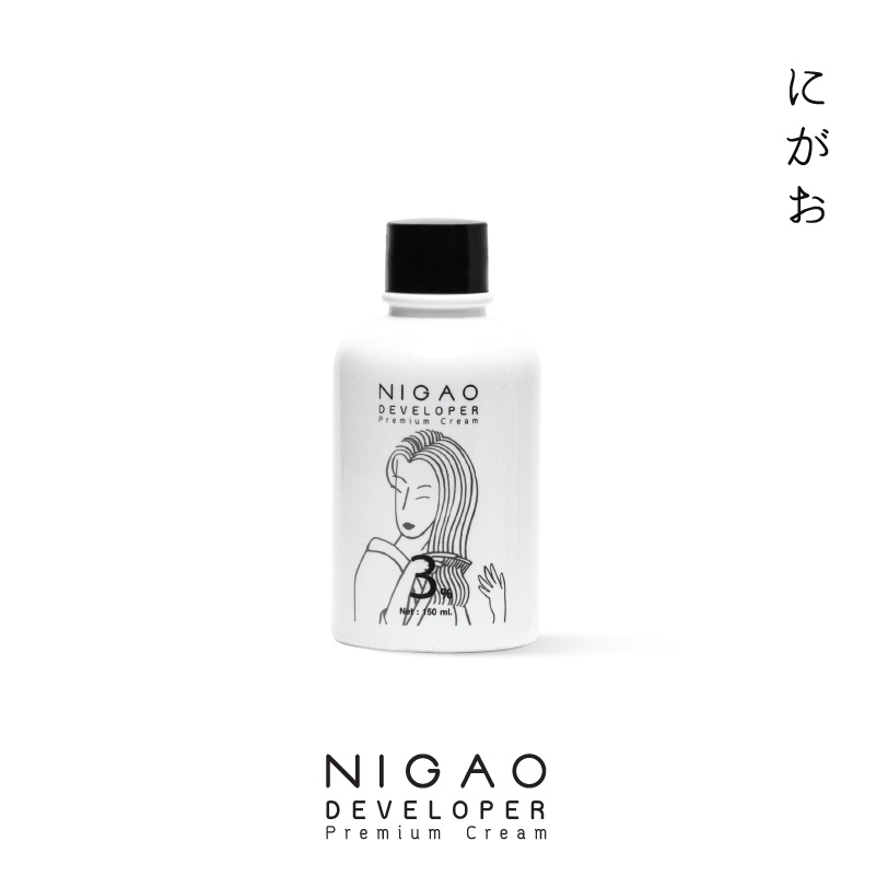 Nigao Developer Premium Cream 3% 150 ml. นิกาโอะ ดีเวลลอปเปอร์ พรีเมี่ยม ครีม ไฮโดรเจน 3 % 150 มล. ทำให้สีผมสว่างขึ้น 1 ระดับ