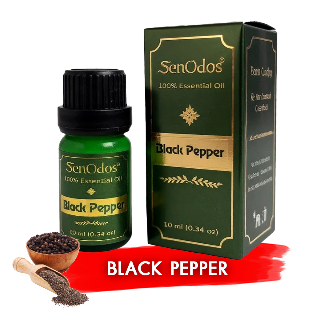 SenOdos น้ำมันหอมระเหยแท้ กลิ่นพริกไทยดำ Black Pepper Essential Oil 10ml