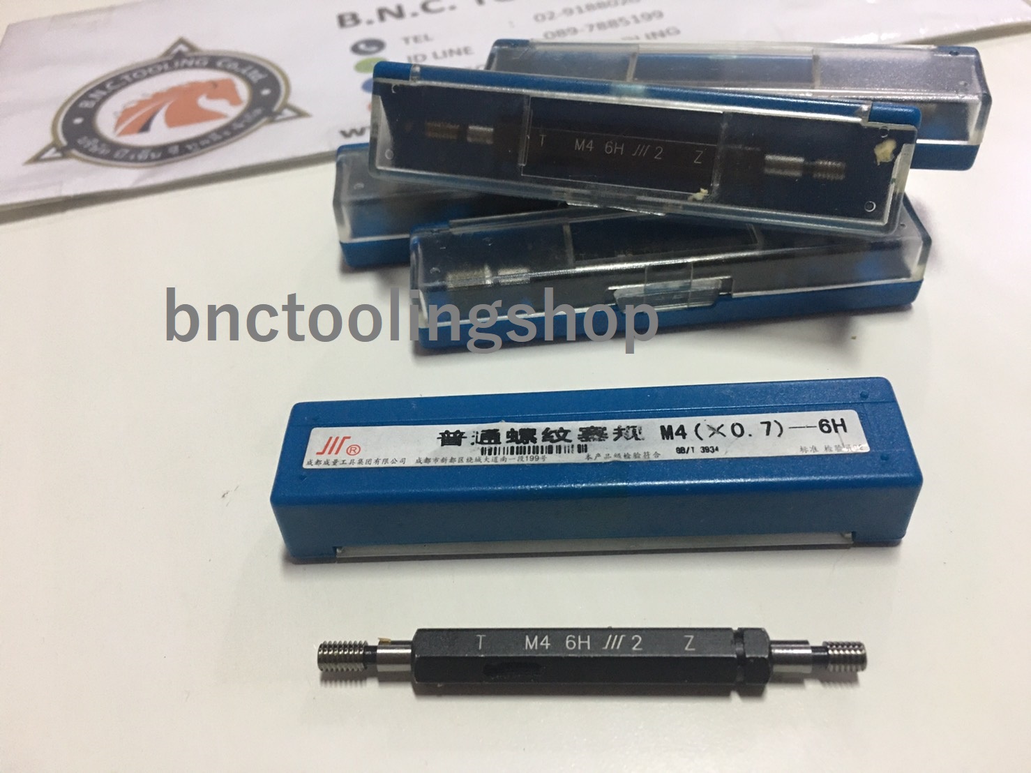 เทรดปลั๊กเกจเหล็กแข็ง SK, JIJ ขนาด M4(x0.7)-6H, Thread Plug Gauge Steel Standard Type M4(x0.7)-6H ISO-METRIC