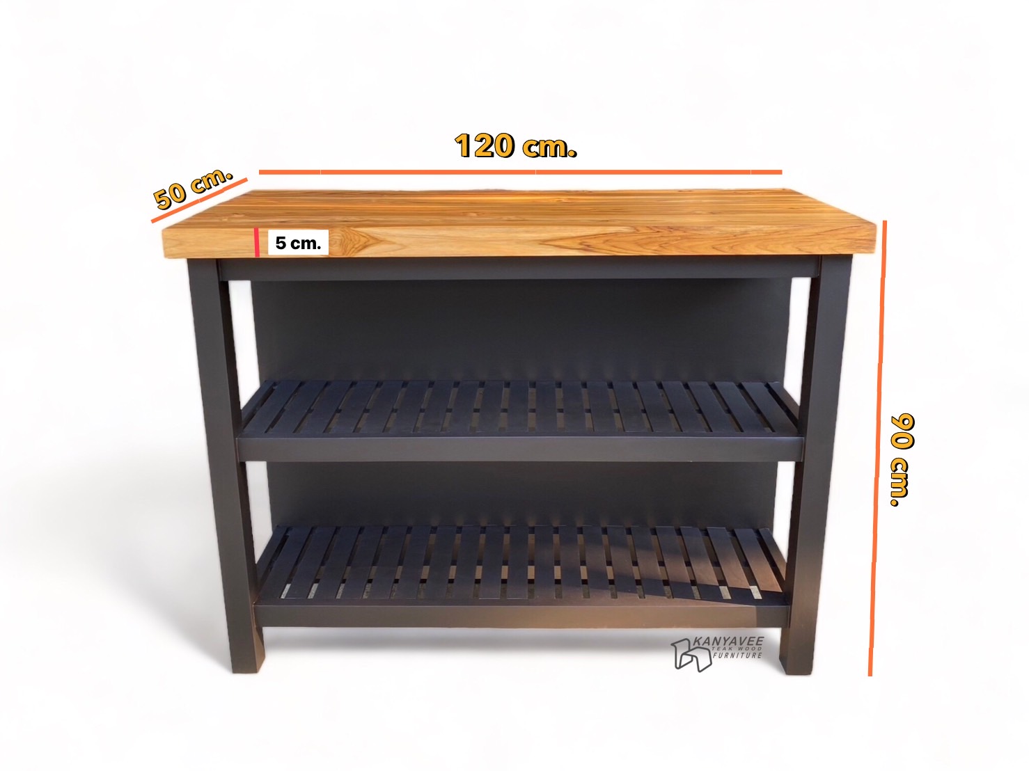 โต๊ะเตรียมอาหารไม้สัก