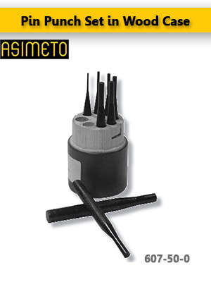 ASIMETO,P147,Pin Punch Set in Wood Case,607-50-0