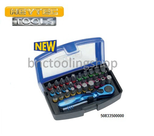 ดอกไขควงพร้อมข้อต่อเป็นชุดขนาด 1/4" ,Bit-box-set 1/4" 32 pcs,HEYTEC,50833500000
