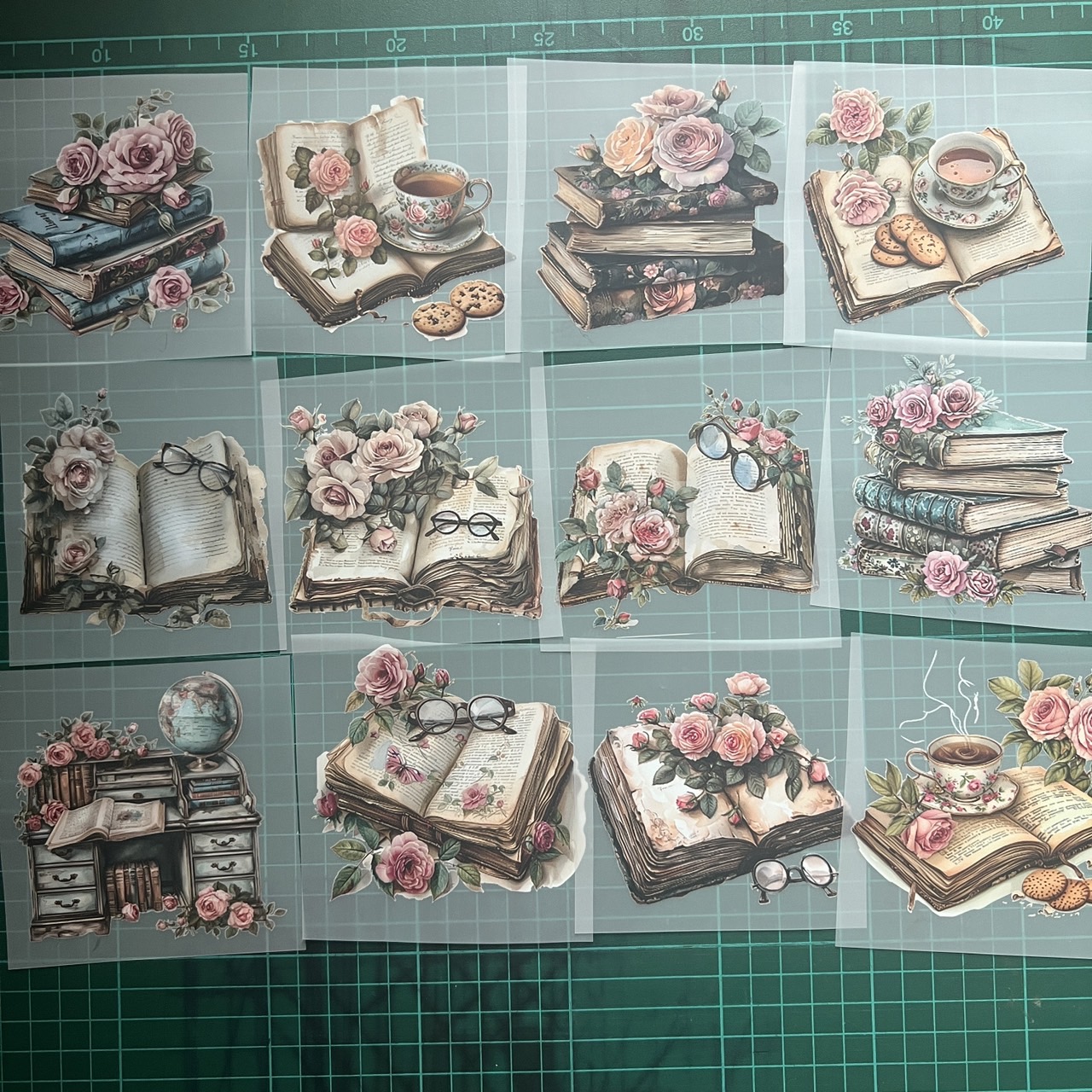 ตัวรีดติดเสื้อ หนังสือ วินเทจ ฟิลม์รีดร้อน พิมพ์ลาย สติกเกอร์รีดติดเสื้อ สกรีนลาย ฟิลม์ DFT DTF