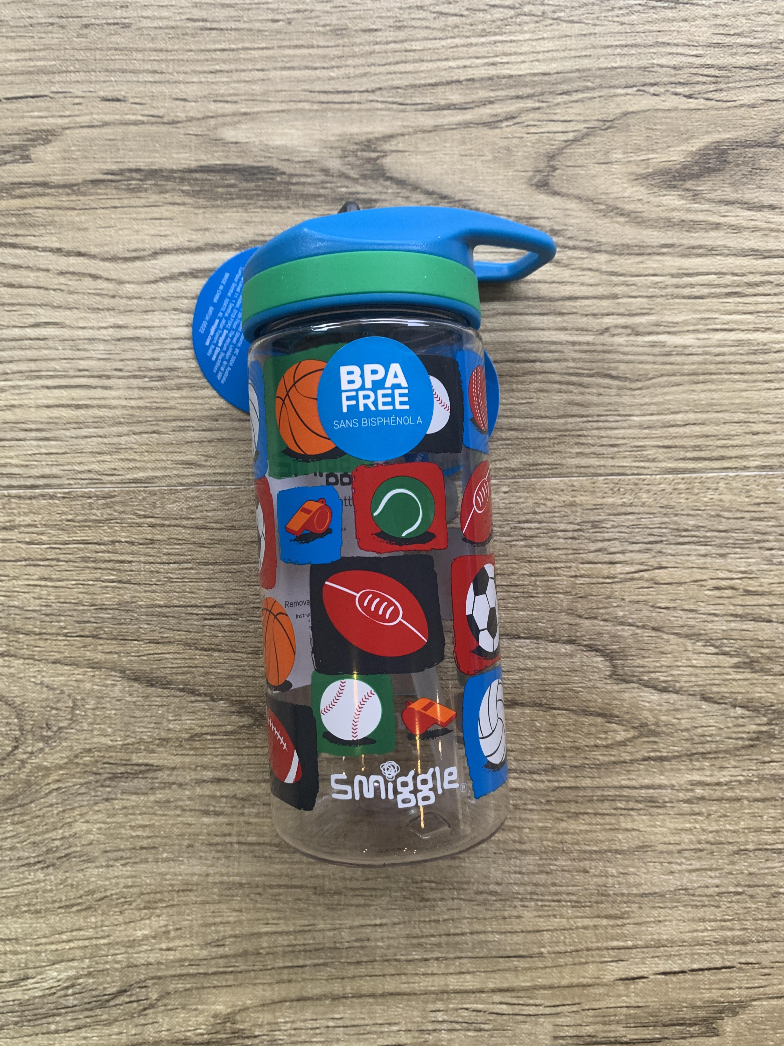 กระติกน้ำ หลอดดูด เล็ก 440 มล. Smiggle junior water bottle- Sky Hi บอล