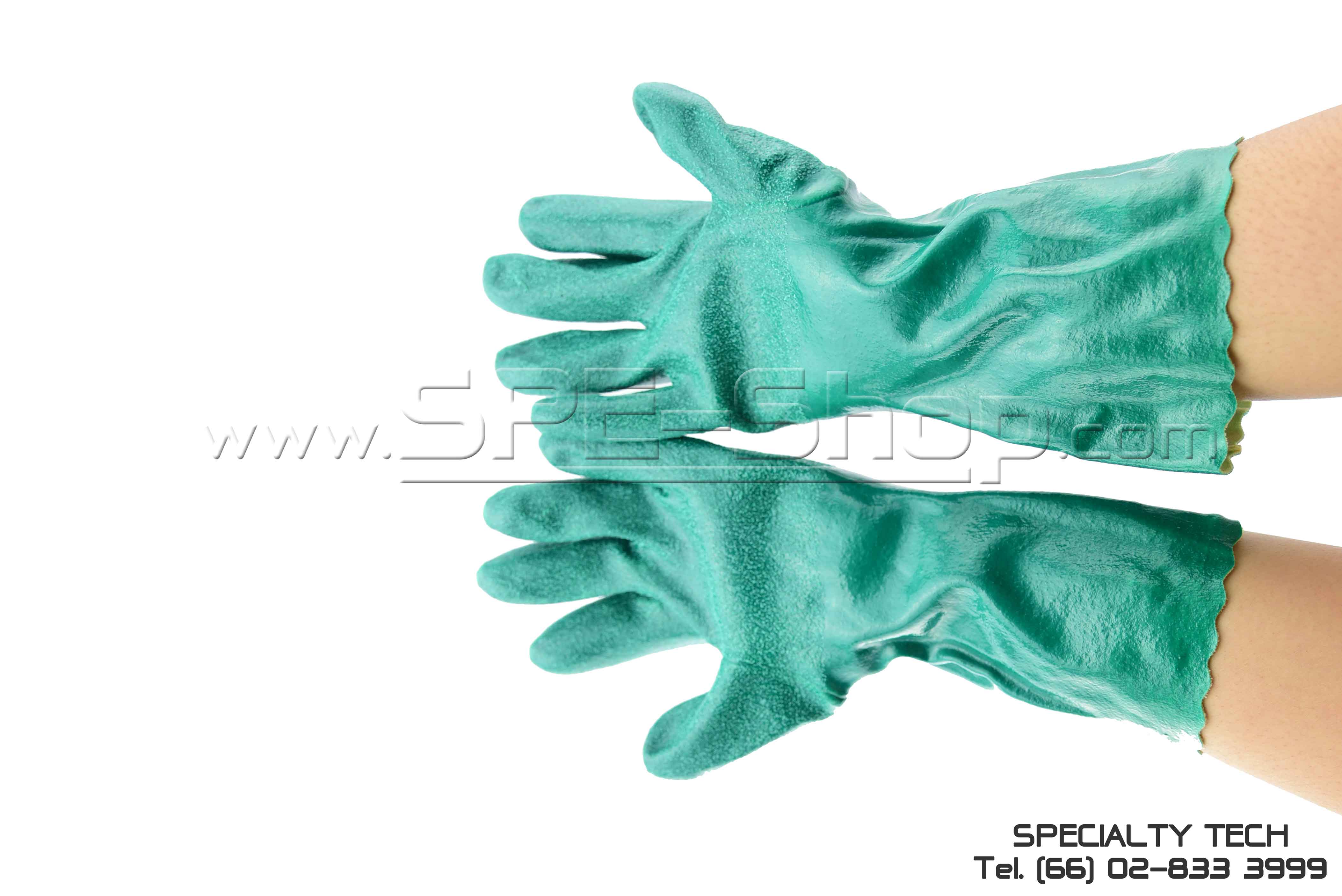 ถุงมือไนไตรป้องกันน้ำมันและเคมี Oil and Chemical Protection Nitrile Glove