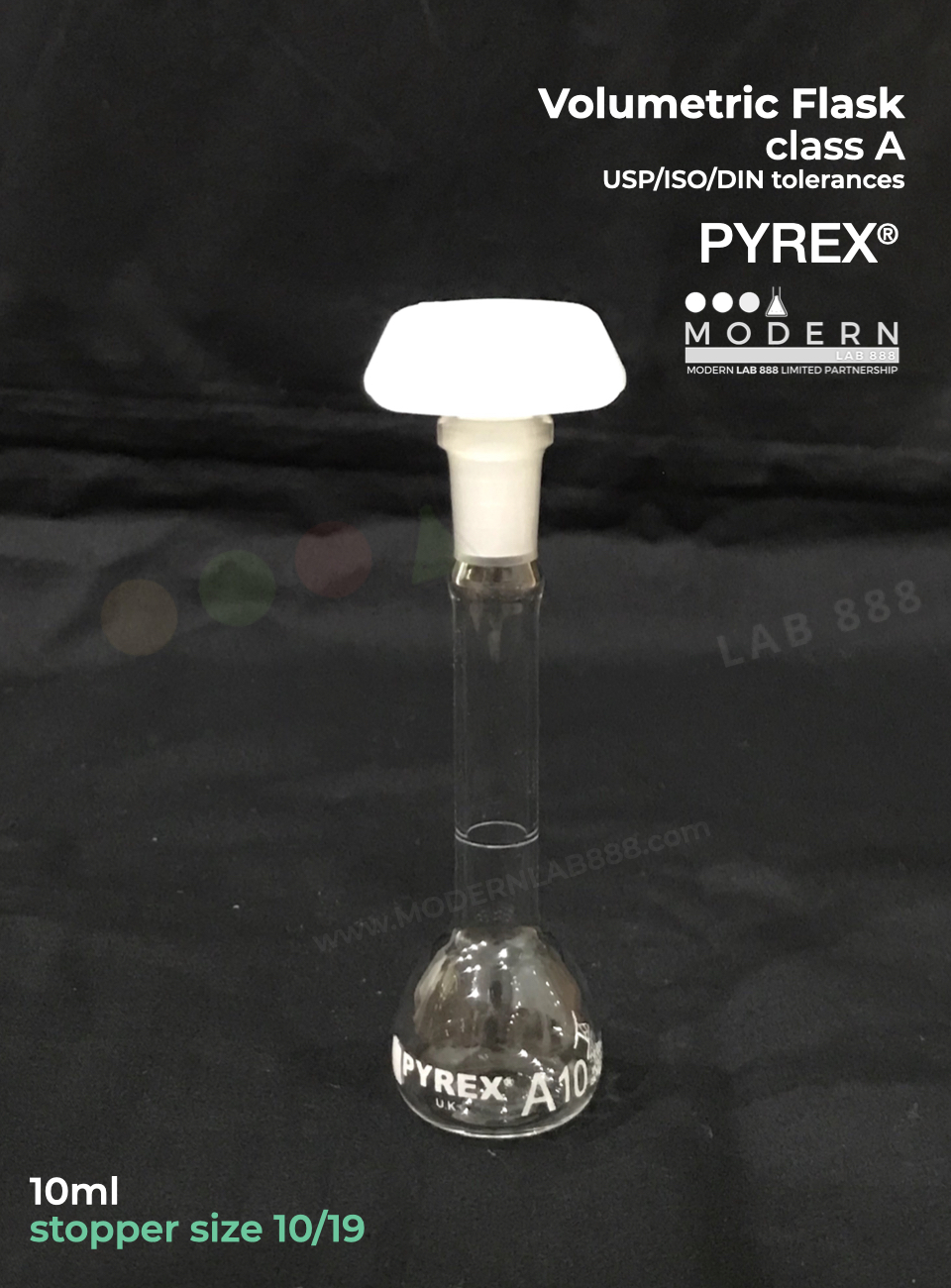 ขวดวัดปริมาตร / Volumetric Flasks, Class A (Batch Certificate), PYREX