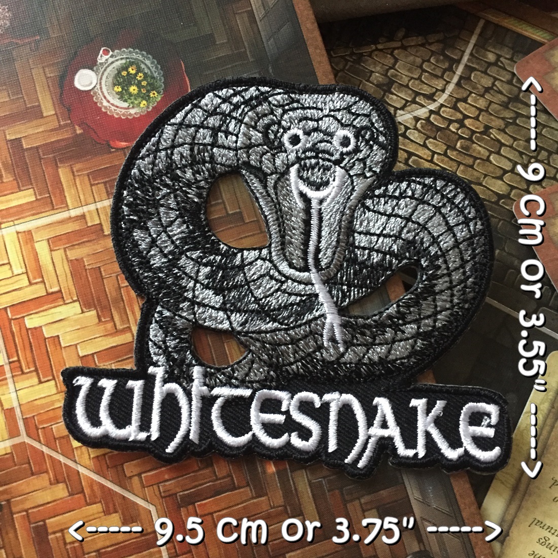 Whitesnake วงดนตรี ร็อค เฮฟวี่เมทัล พังค์ ตัวรีดแบบปัก อาร์มปัก ตัวรีดติดเสื้อ ตัวรีด ติดกระเป๋า ติดหมวก ติดแจ๊คเก็ต Rock Iron on Embroidered Patch