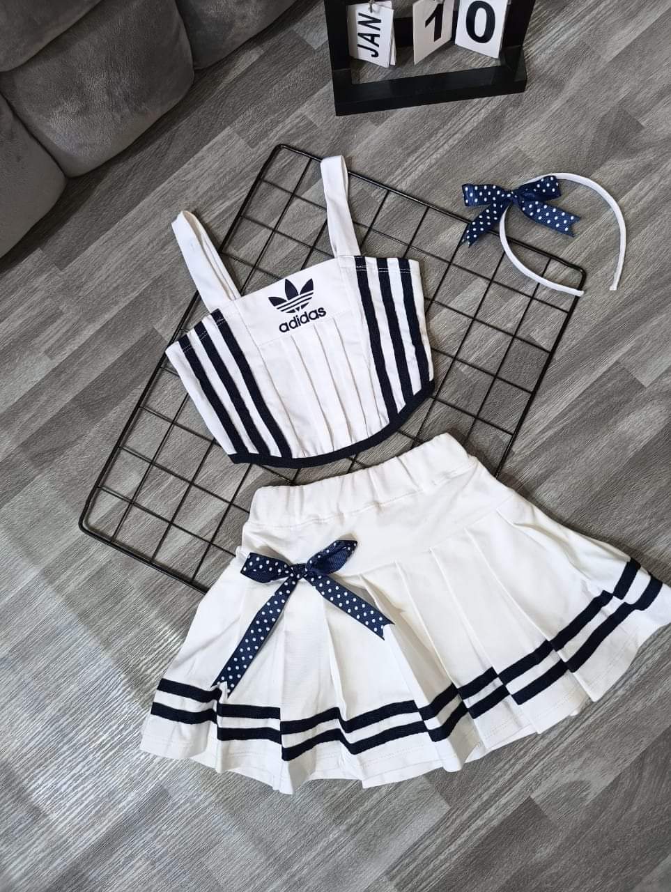 💜พร้อมส่ง💜ชุดเด็กผู้หญิง/JC57_mini skirt ดา...ส 3 ชิ้น