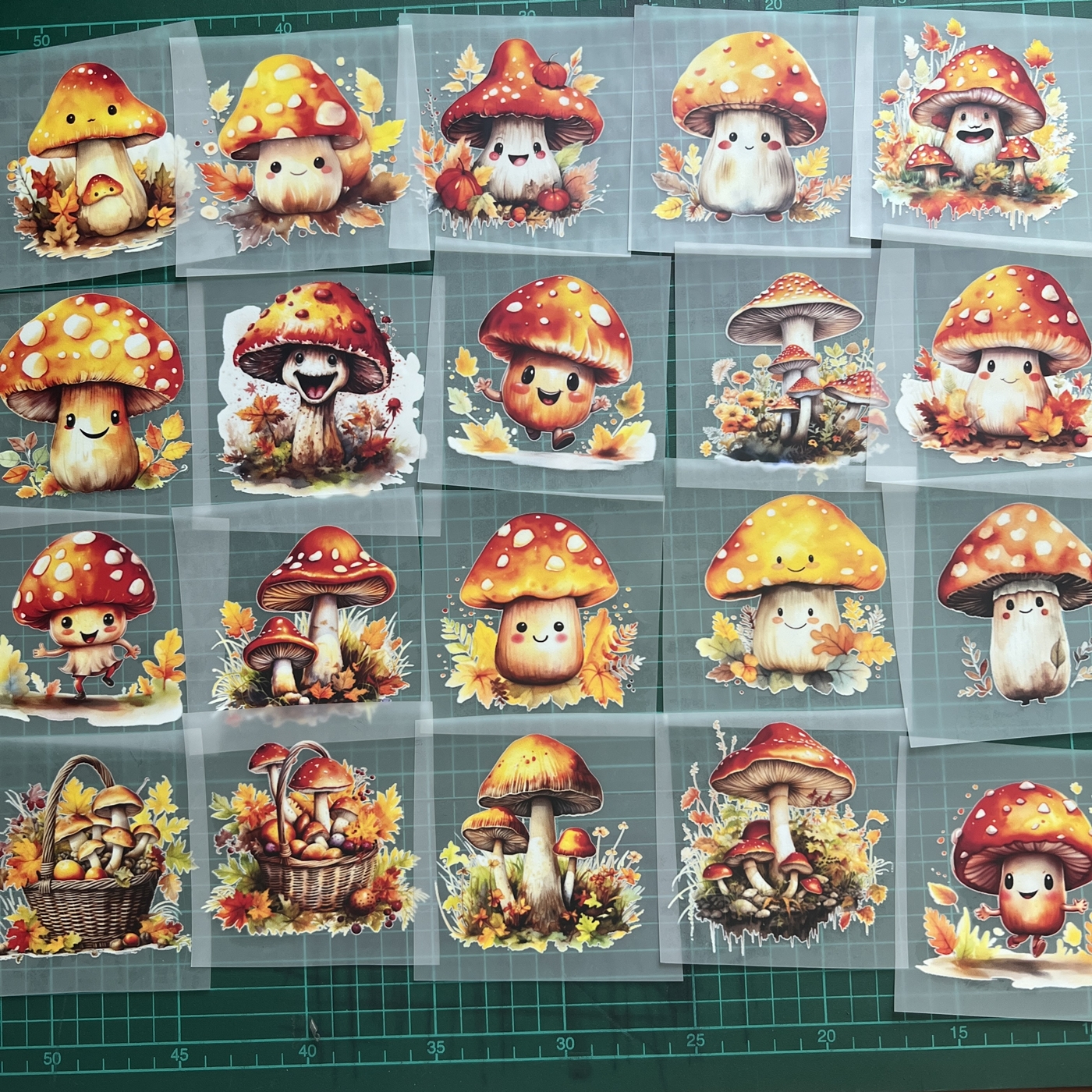 ตัวรีดติดเสื้อ เห็ด น่ารัก ฟิลม์รีดร้อน สติกเกอร์ พิมพ์ลาย สกรีนลาย ฟิลม์ DFT DTF