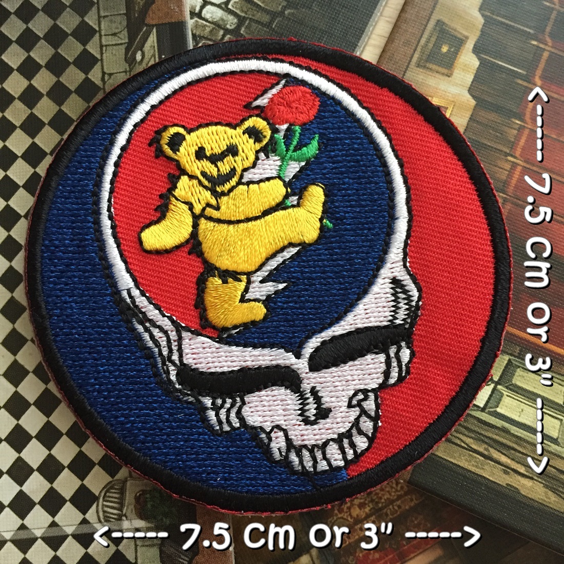 Grateful Dead วงดนตรี ร็อค เฮฟวี่เมทัล พังค์ ตัวรีดแบบปัก อาร์มปัก ตัวรีดติดเสื้อ ตัวรีด ติดกระเป๋า ติดหมวก ติดแจ๊คเก็ต Rock Iron on Embroidered Patch