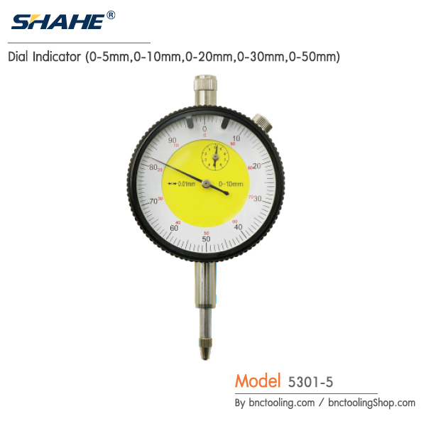 SHAHE,Dial Indicator (0-5mm/0-10mm/0-20mm/0-30mm/0-50mm),5301-5