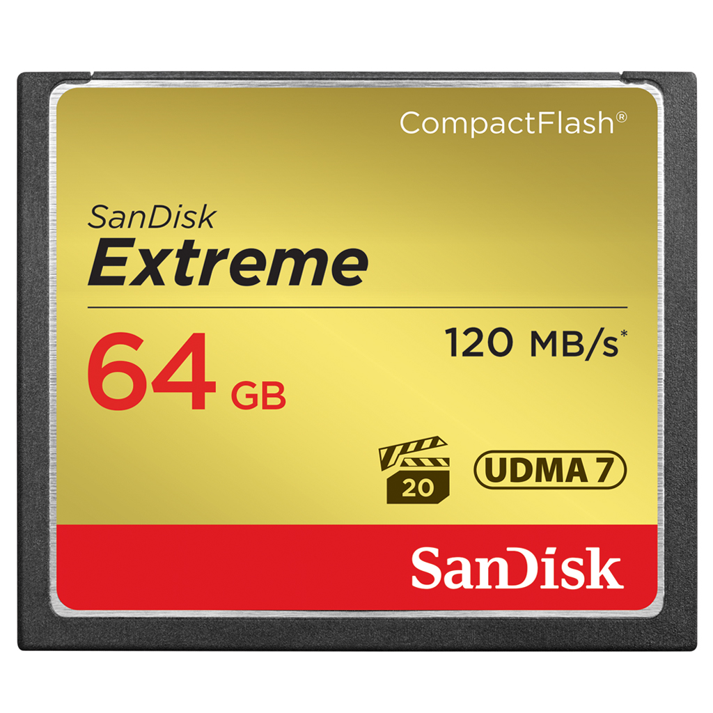 SanDisk Extreme CompactFlash Memory Card 64GB (SDCFXSB_064G_G46) CF Card เมมโมรี่ แซนดิส กล้อง ถ่ายรูป กล้องDSLR ประกัน Synnex ตลอดอายุการใช้งาน