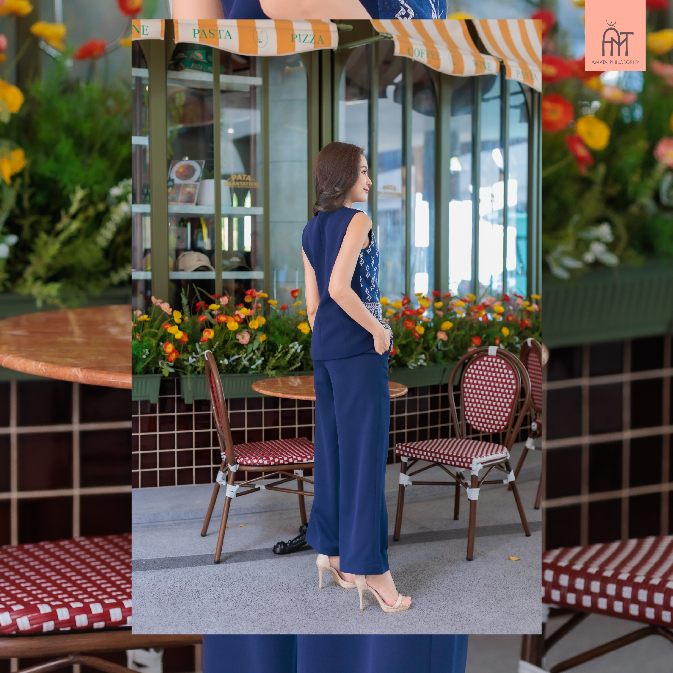 AMATA เบรเซอร์ผ้าไทยลายขอ