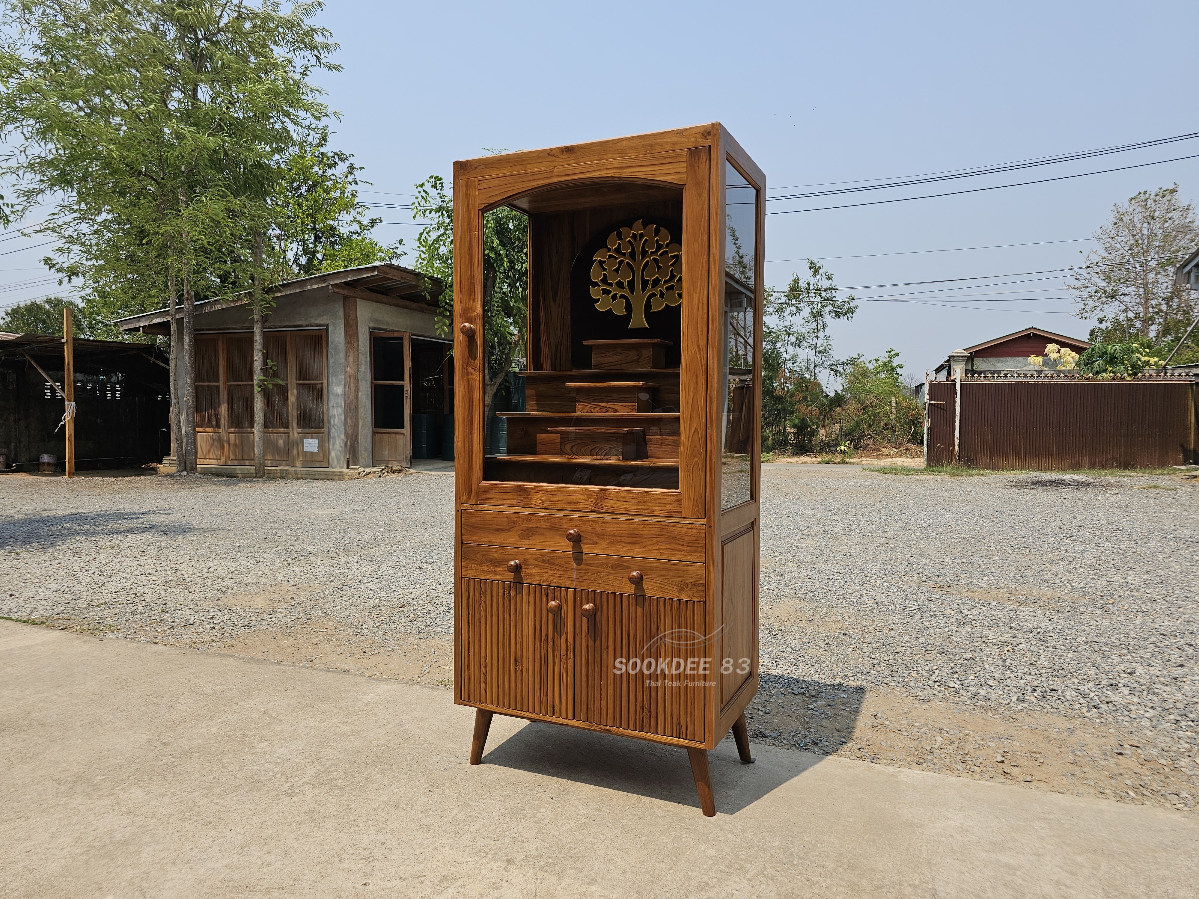 ตู้บูชามินิมอล บานกระจก