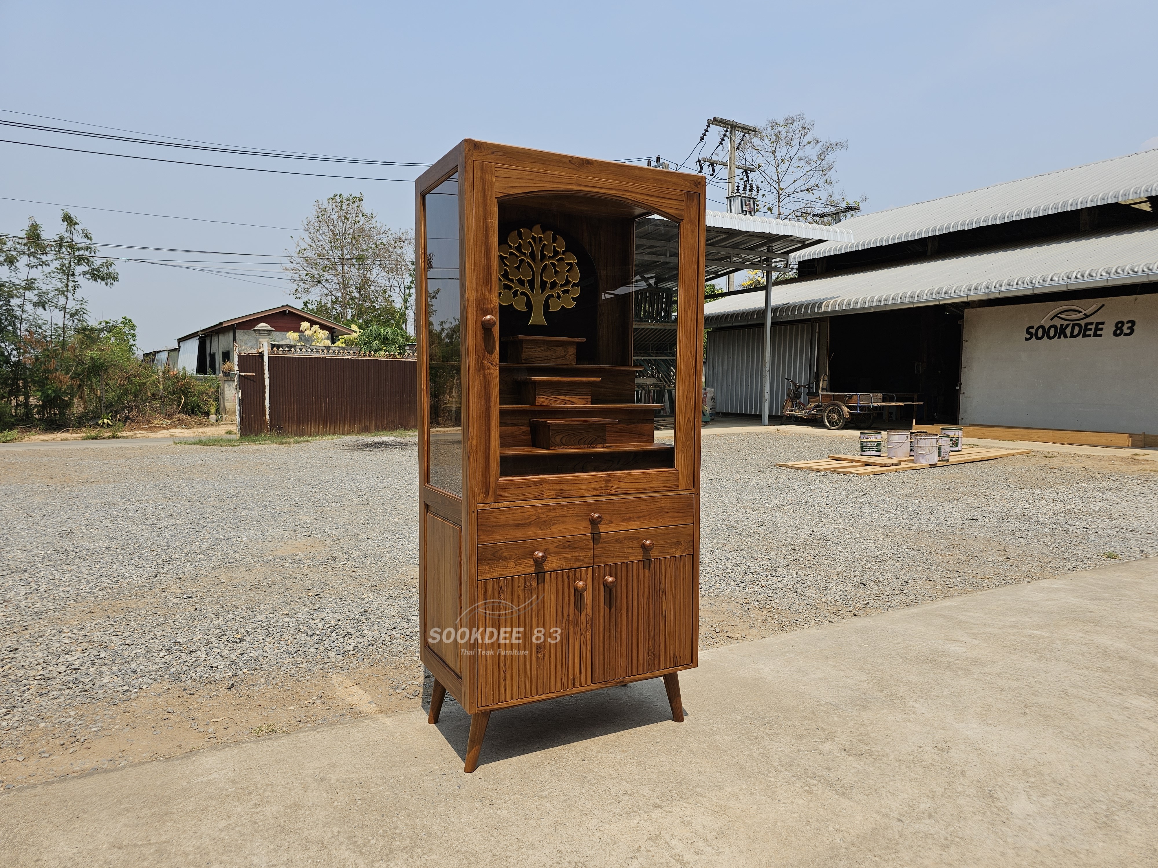 ตู้บูชามินิมอล บานกระจก