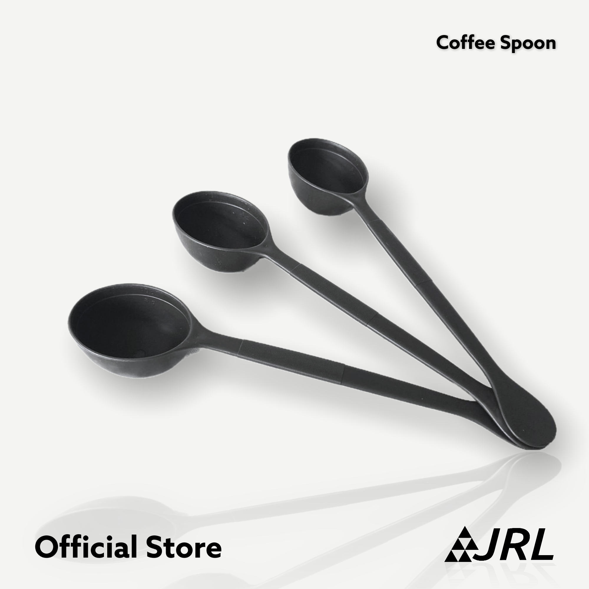 JRL ช้อนตักผงกาแฟ 8 - 10 กรัม / 35 มล จำนวน 3 ชิ้น (สีน้ำตาล)