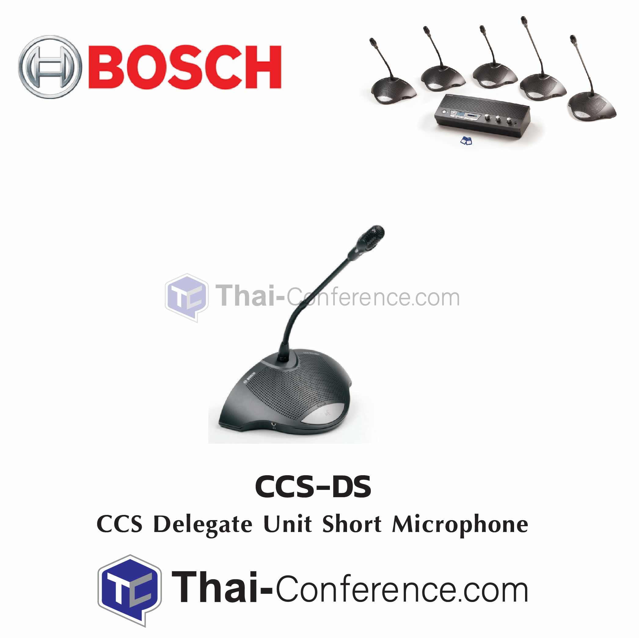 BOSCH CCS-DS CCS 900 DELEGATE UNIT SHORT MICROPHONE ไมค์ประชุม ชุดประชุม ไมค์ห้องประชุม ไมค์ conference