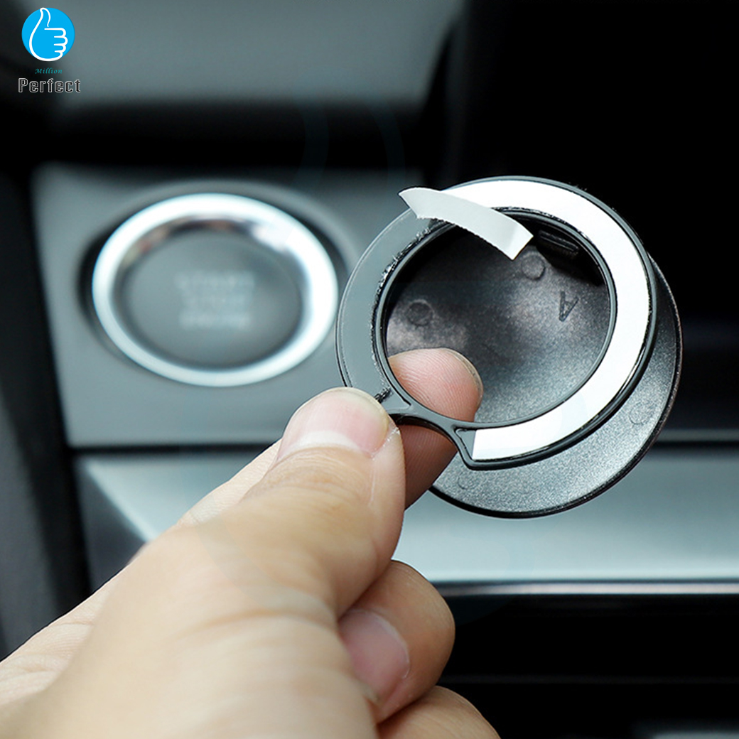 ฝาครอบปุ่มสตาร์ท รถยนต์ start engine อุปกรณ์แต่งรถยนต์ วัสดุ ABS รุ่น S-41 โล่กัปตันอเมริกา