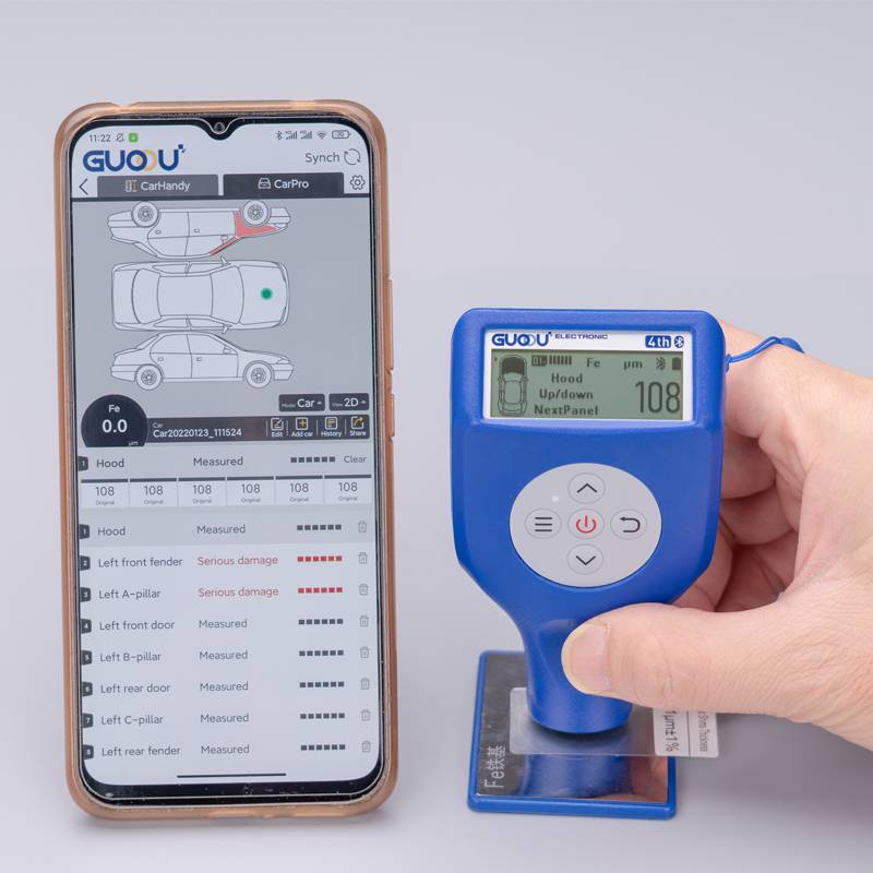 GUOOU GC8102 Automotive Tester Paint Coating Thickness Gauge Meter for Car Damage TesterBrand:GuoOu, Model: GC8102, เครื่องวัดความหนาสีรถยนต์,Measuring Range 0-3000µm (0-3mm) or 0-120mil