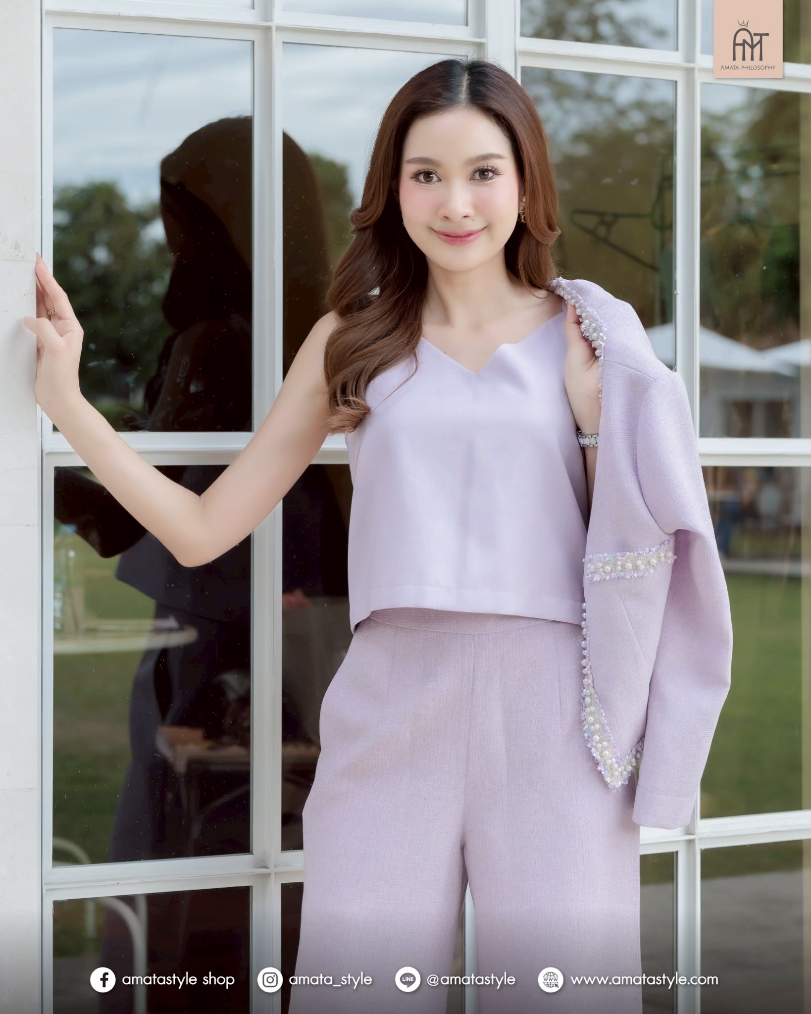 AMATA Tank Top แดง ดำ ขาว ม่วง