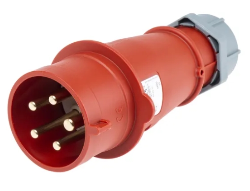 MENNEKES IP44 Red Cable Mount 3P+N+E Industrial Power Plug