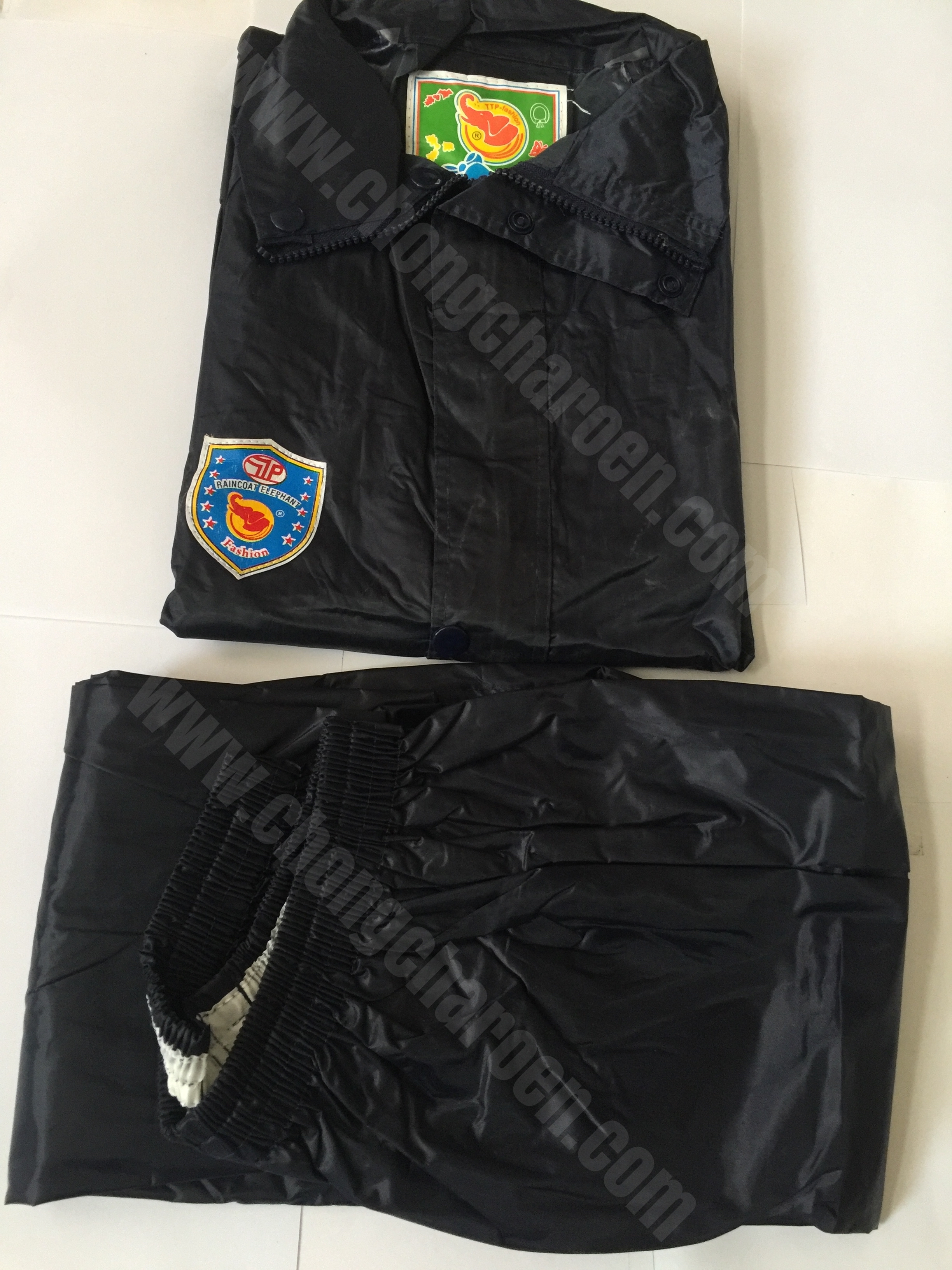ชุดกันฝน เสื้อ และ กางเกง หนา มีหมวกในตัว สีต่างๆ ตราช้าง Danko