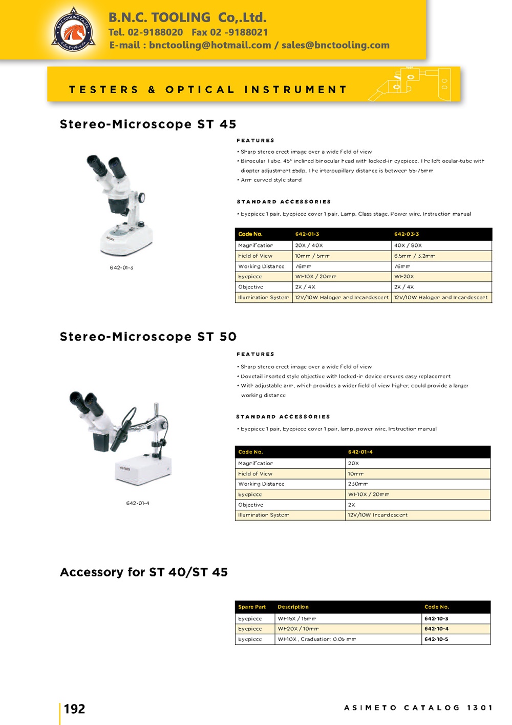 ASIMETO,P192,Stereo-Microscope ST 50,642-01-4