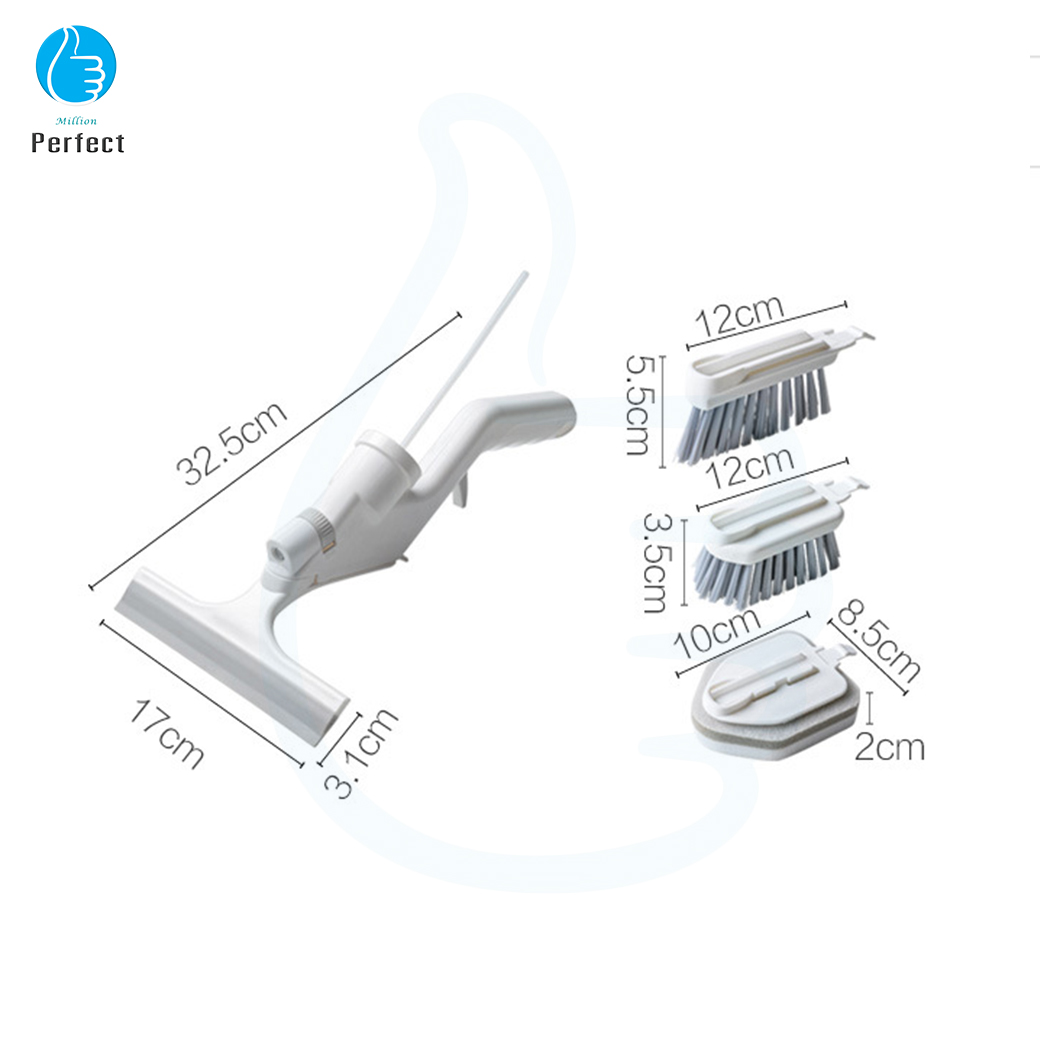 แปรงทำความสะอาด เปลี่ยนหัวแปรงได้ มีที่ฉีดน้ำในตัว แปรงทำความสะอาดอเนกประสงค์ รุ่น Cleaning Brush CB4