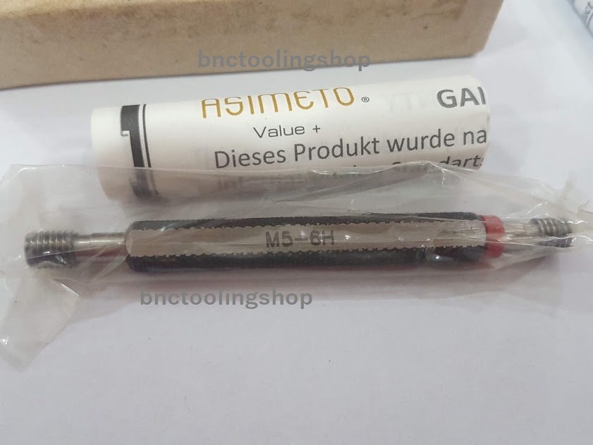 เทรดปลั๊กเกจเหล็กแข็ง - Steel Thread Plug Gauge (Standard Type)Asimeto Steel Thread Plug Gauge (Standard Type) Brand : Asimeto Model: M5-6H DIM13 6H-M5