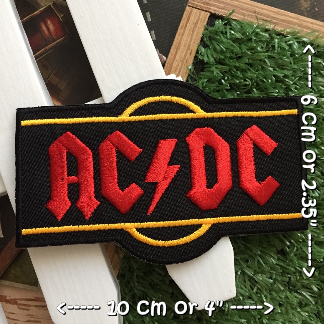 AC/DC วงดนตรี ร็อค เฮฟวี่เมทัล พังค์ ตัวรีดแบบปัก อาร์มปัก ตัวรีดติดเสื้อ ตัวรีด ติดกระเป๋า ติดหมวก ติดแจ๊คเก็ต Rock Iron on Embroidered Patch