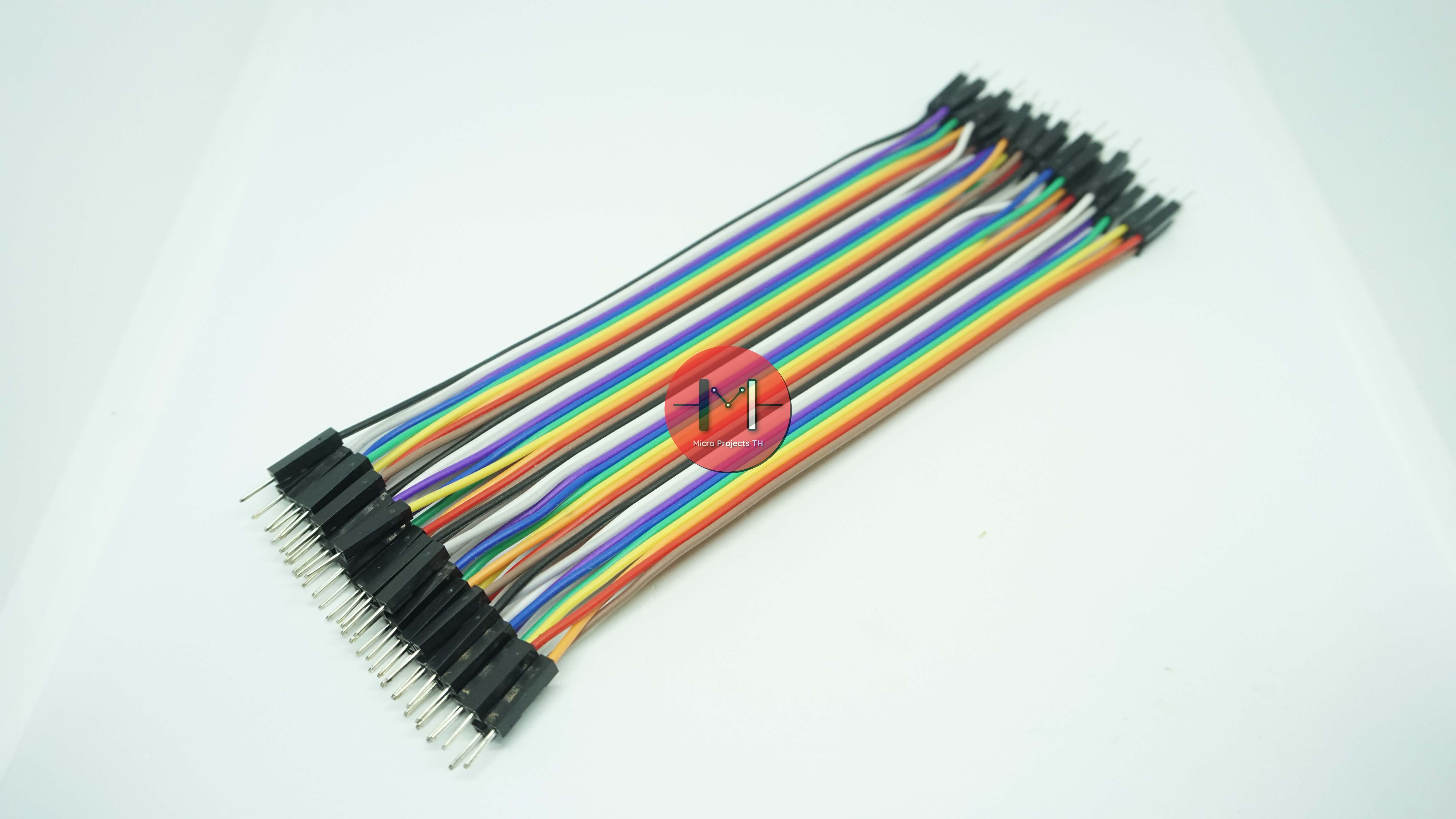 Jumper Arduino สายไฟจัมเปอร์ยาว 15cm ผู้ - ผู้ จำนวน 40 เส้น
