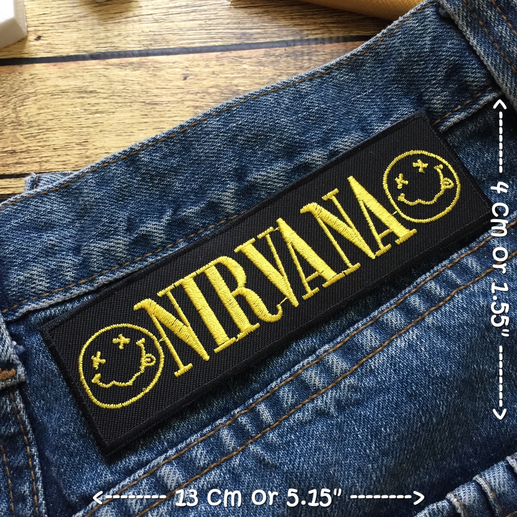 Nirvana วงดนตรี ร็อค เฮฟวี่เมทัล พังค์ ตัวรีดแบบปัก อาร์มปัก ตัวรีดติดเสื้อ ตัวรีด ติดกระเป๋า ติดหมวก ติดแจ๊คเก็ต Rock Iron on Embroidered Patch