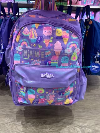 กระเป๋าสะพาย เป้ Smiggle junior-Happy Tales- ม่วง ไอติม