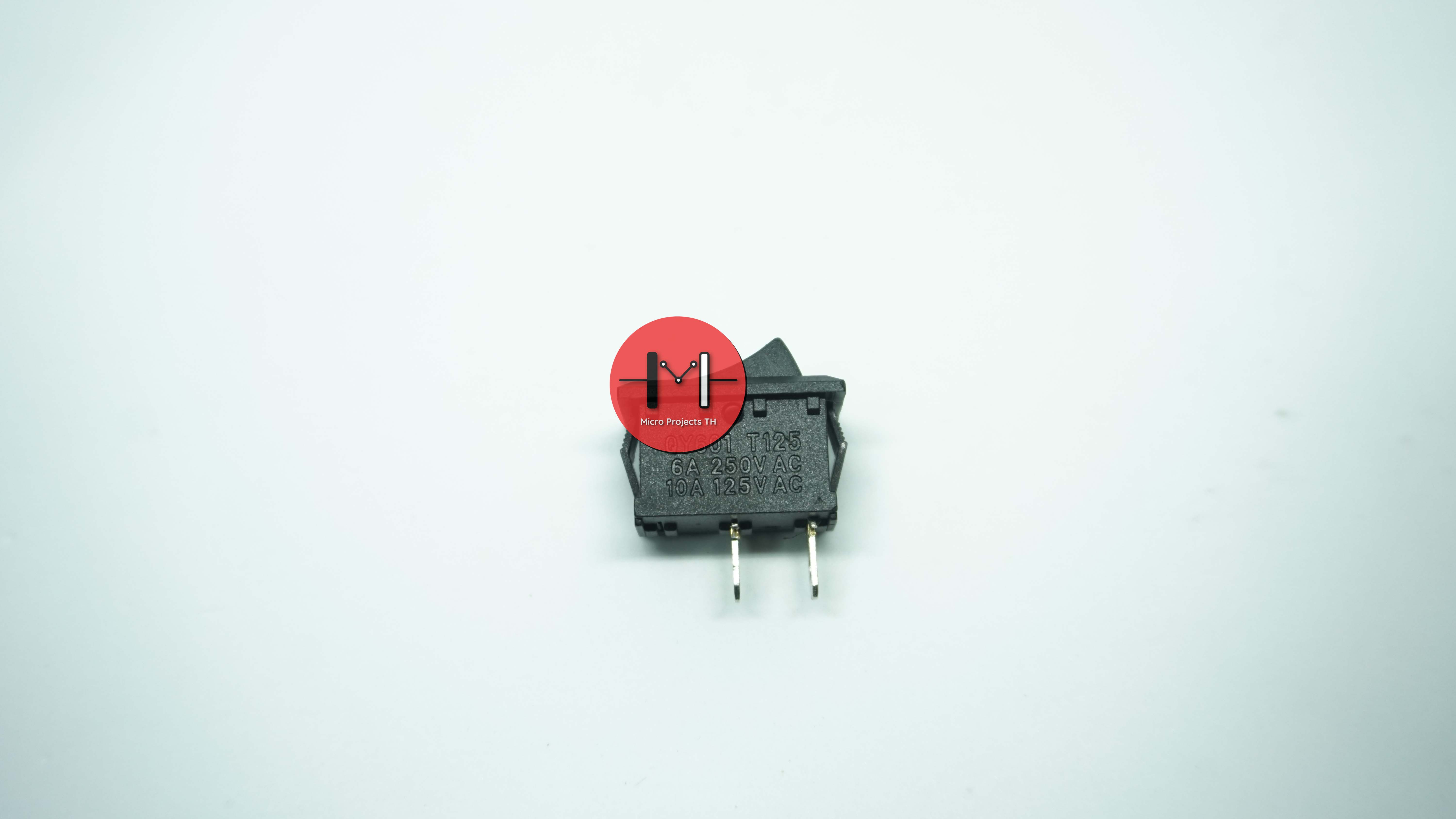 สวิตช์ไฟ เปิดปิด 2pin SPST KCD1-101 20*15*21*mm สีดำ 10A