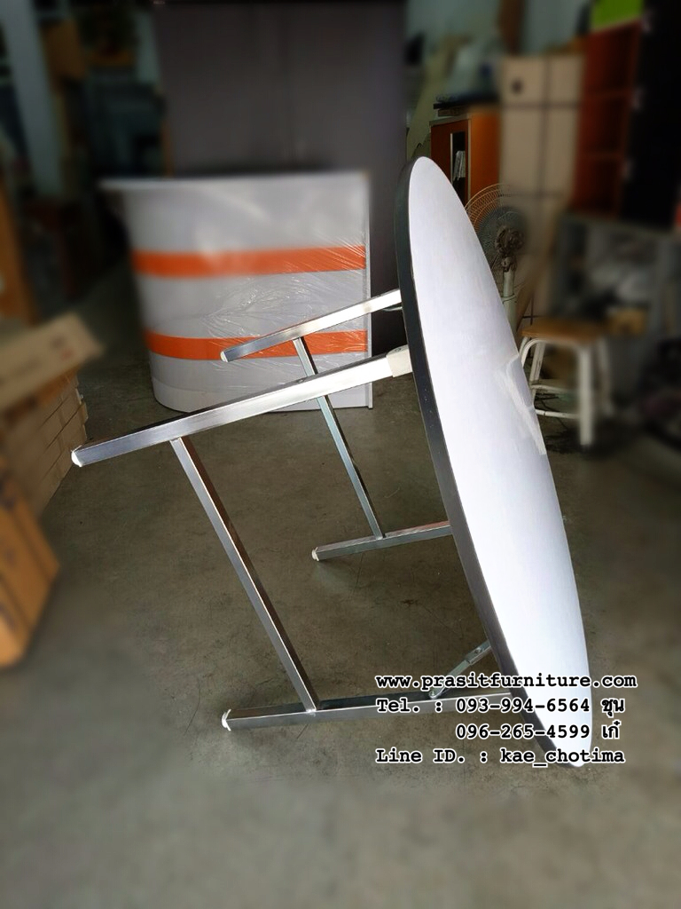 โต๊ะพับโฟเมก้ากลม ขนาด 4 ฟุต โต๊ะจีน โต๊ะประชุม โต๊ะอาหาร โต๊ะอเนกประสงค์