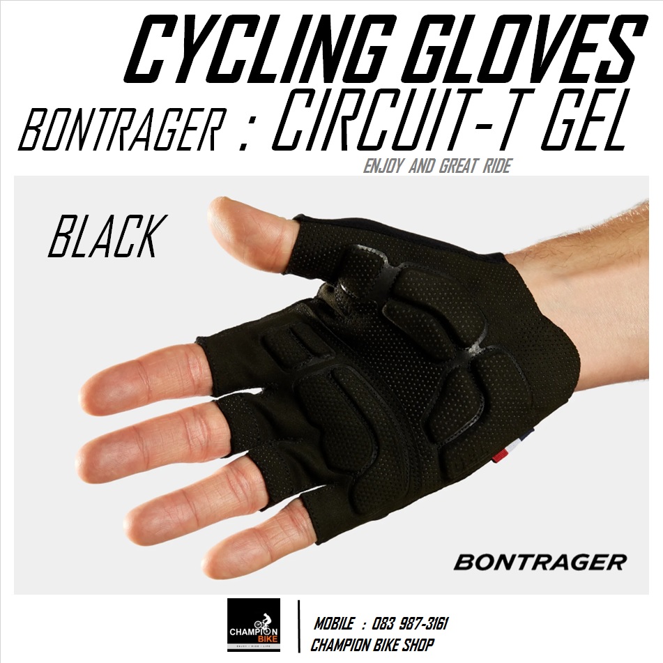 ถุงมือจักรยาน BONTRAGER : CIRCUIT TWIN GEL CYCLING GLOVES สีดำ