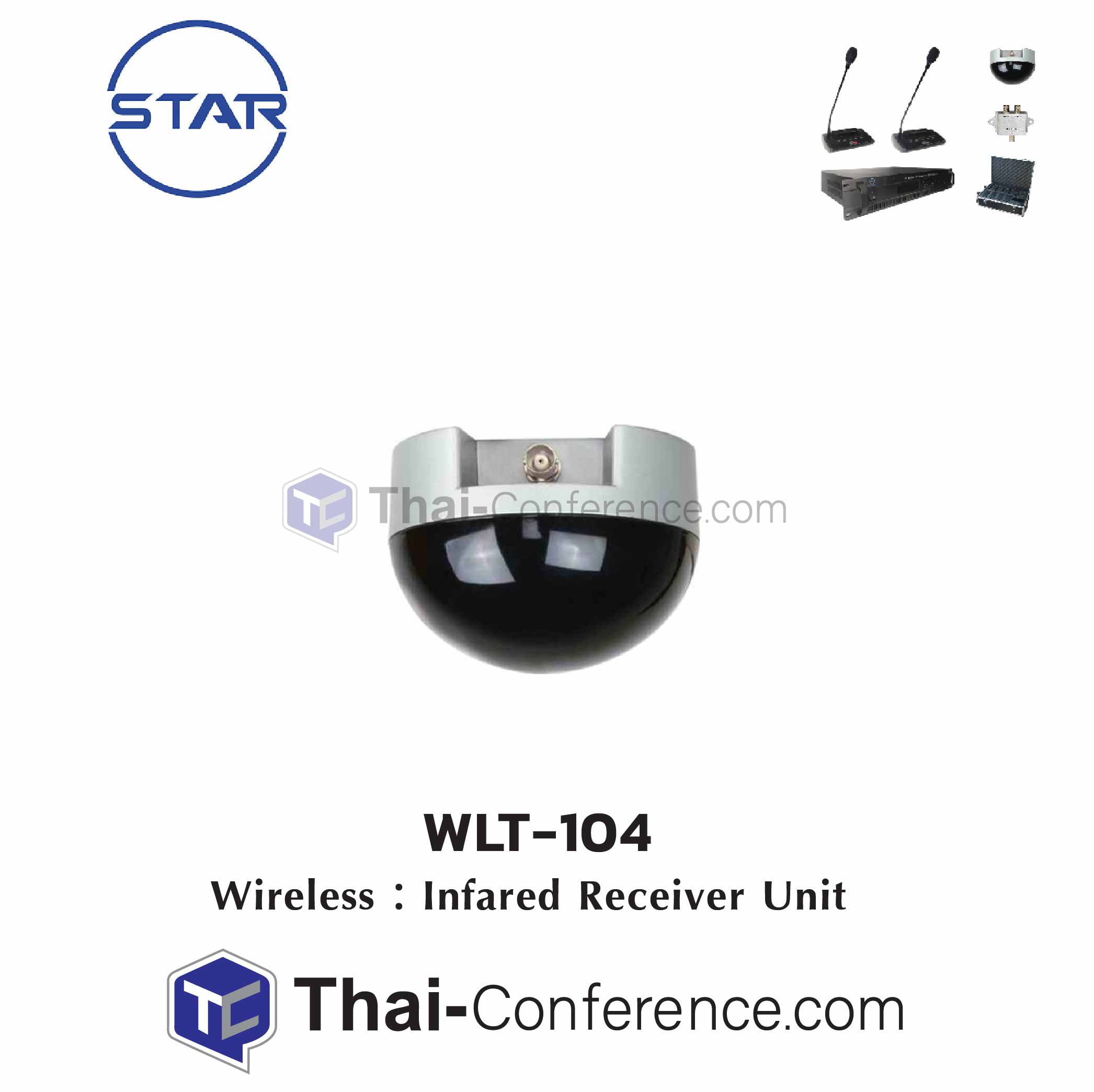 STAR WLC-104V ตัวรับสัญญาณ (Infrared receiver unit) Vice ไมค์ประชุม ชุดประชุม ไมค์ห้องประชุม ไมค์ประชุมไร้สาย ชุดประชุมไร้สาย microphone conference