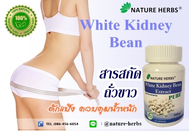 สารสกัดจากถั่วขาว แคปซูล 2 ขวด "white kidney Bean Extract" เพียว 100% แถม ชาลดไขมันขนาด 5 ซอง 1 ห่อ