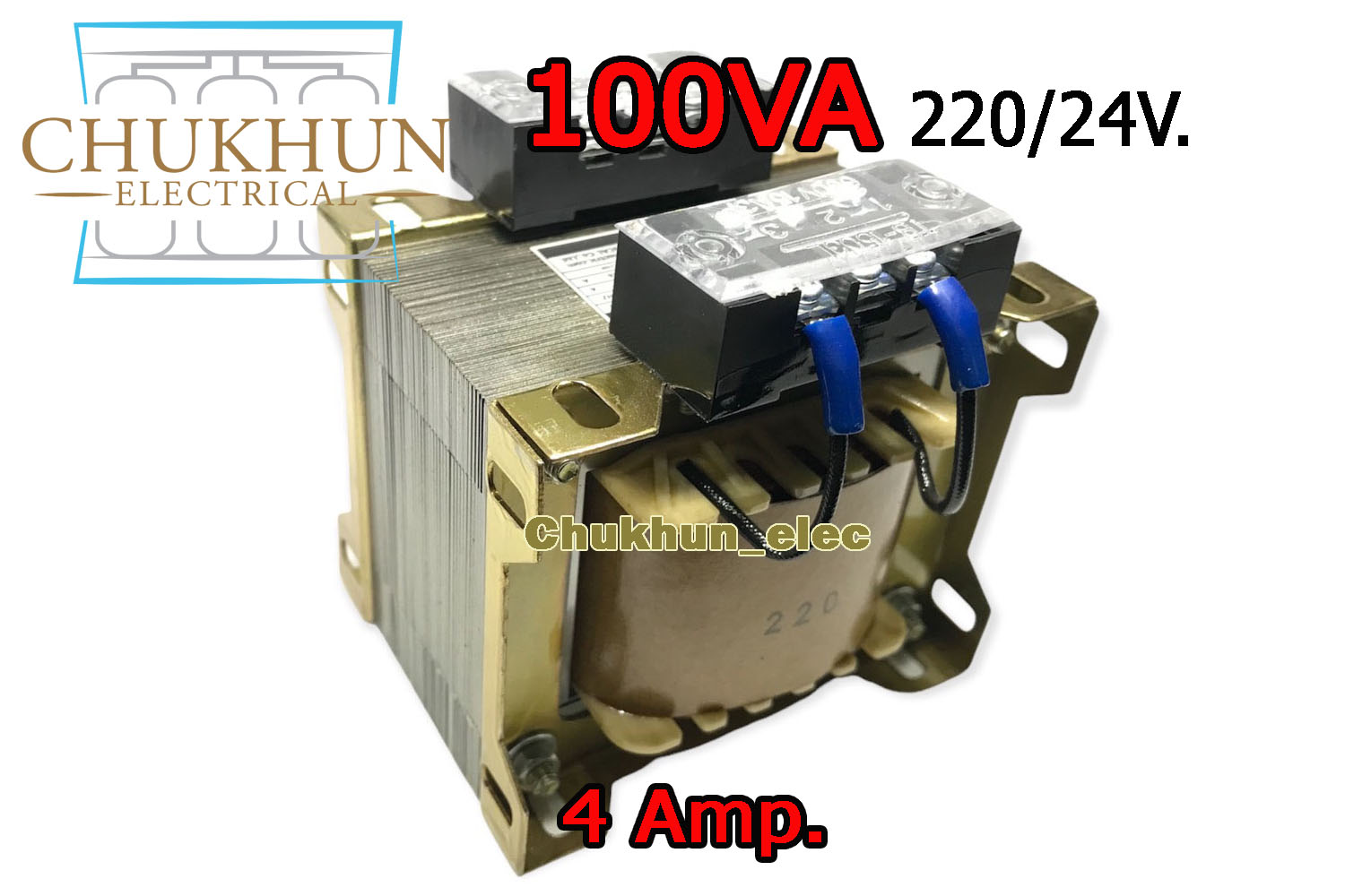 หม้อแปลงไฟฟ้า Input 220V. Output 24V. 4Amp