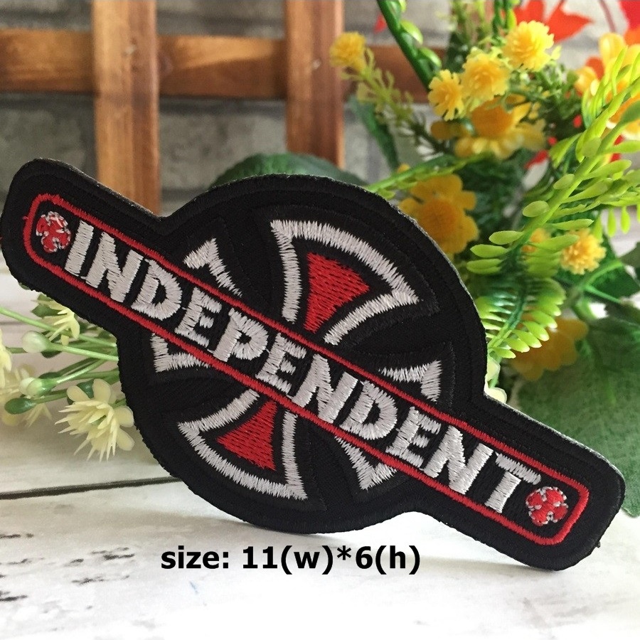 Independent ไบคเกอร์ ตัวรีดติดเสื้อ อาร์มรีด อาร์มปัก ตกแต่งเสื้อผ้า หมวก กระเป๋า แจ๊คเก็ตยีนส์ Racing Embroidered Iron on Patch