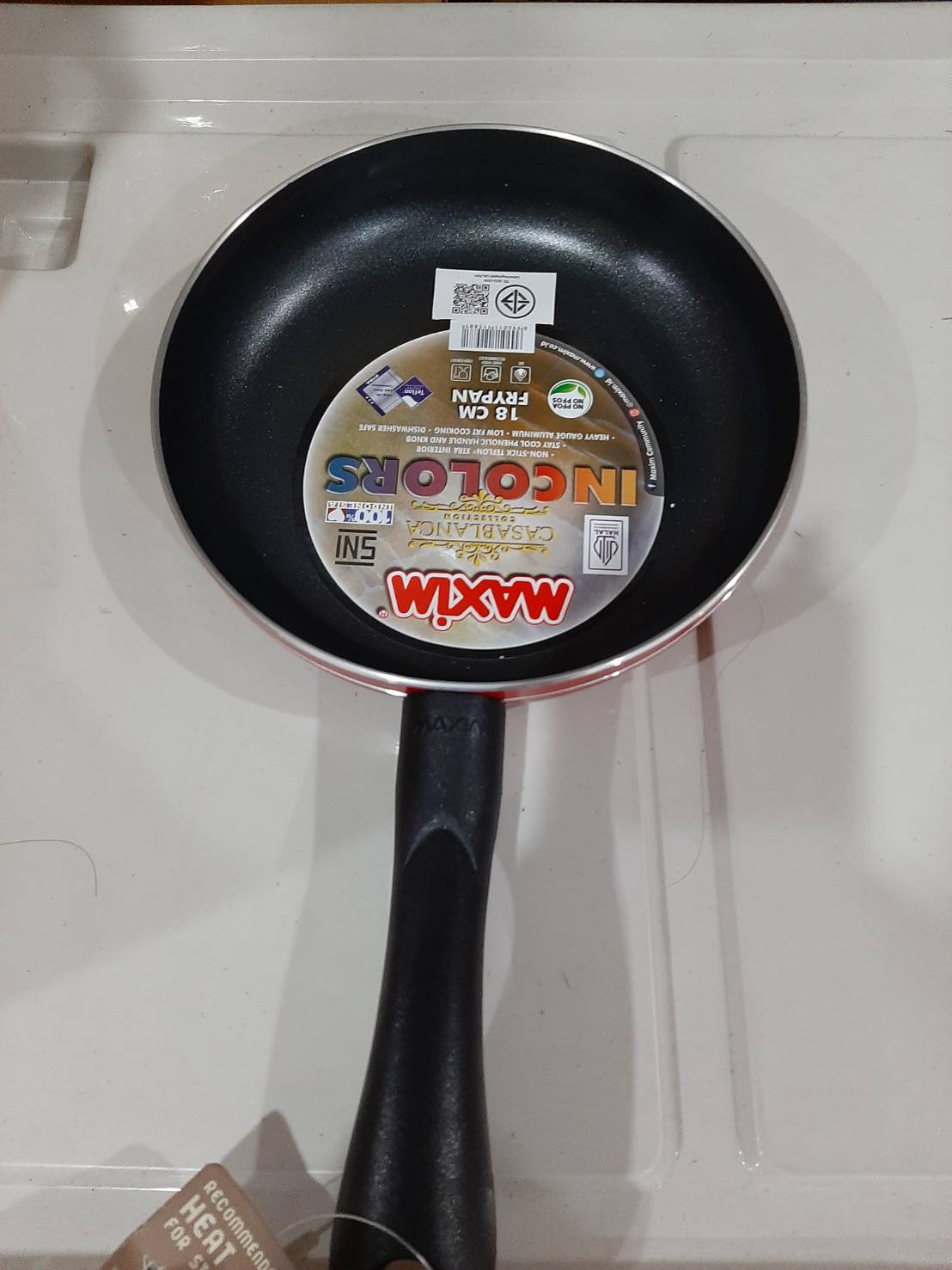 Maxim กระทะด้ามซิลเวอร์ เทปล่อน 18 ซม. (MX-101)