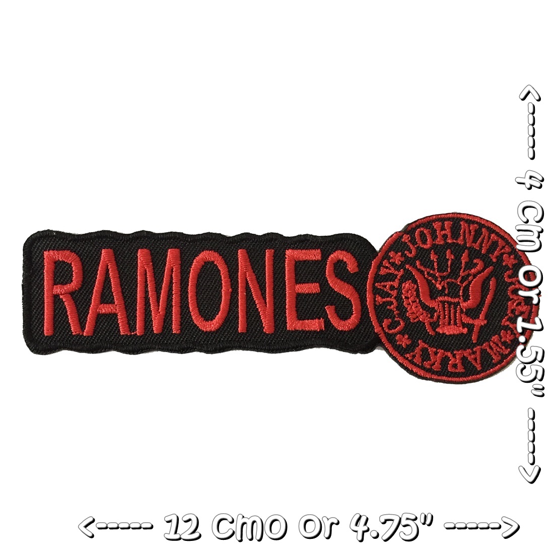 Ramones วงดนตรี ร็อค เฮฟวี่เมทัล พังค์ ตัวรีดแบบปัก อาร์มปัก ตัวรีดติดเสื้อ ตัวรีด ติดกระเป๋า ติดหมวก ติดแจ๊คเก็ต Rock Iron on Embroidered Patch